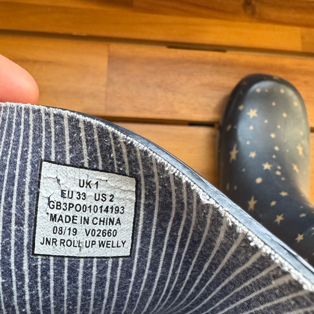 Joules star print rain boot - US 2 (little kid) - Picture 8 of 8